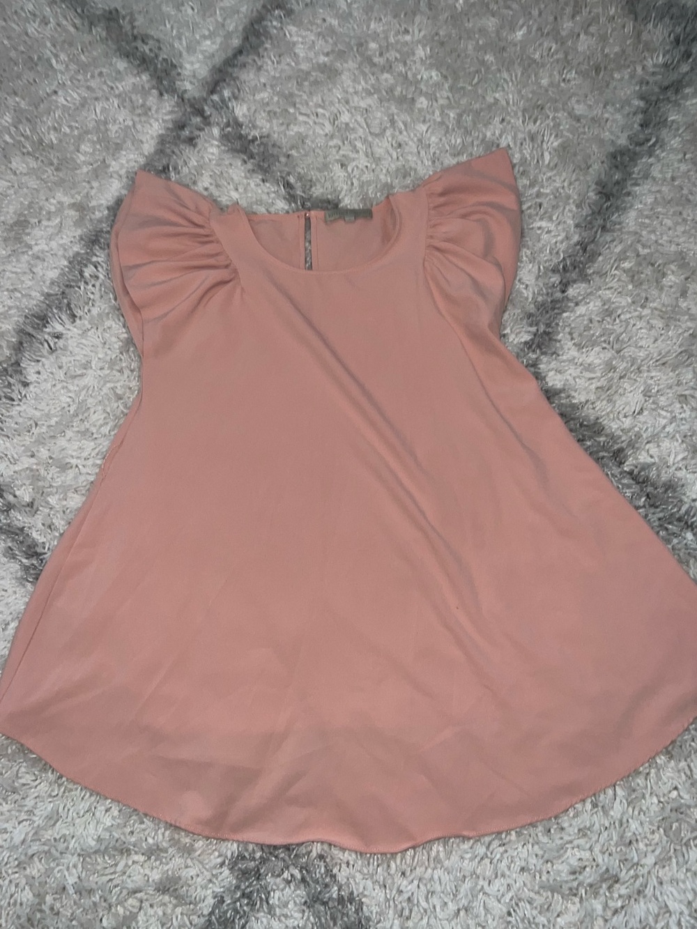Women's Pink Flutter Sleeve Maternity Swing Top